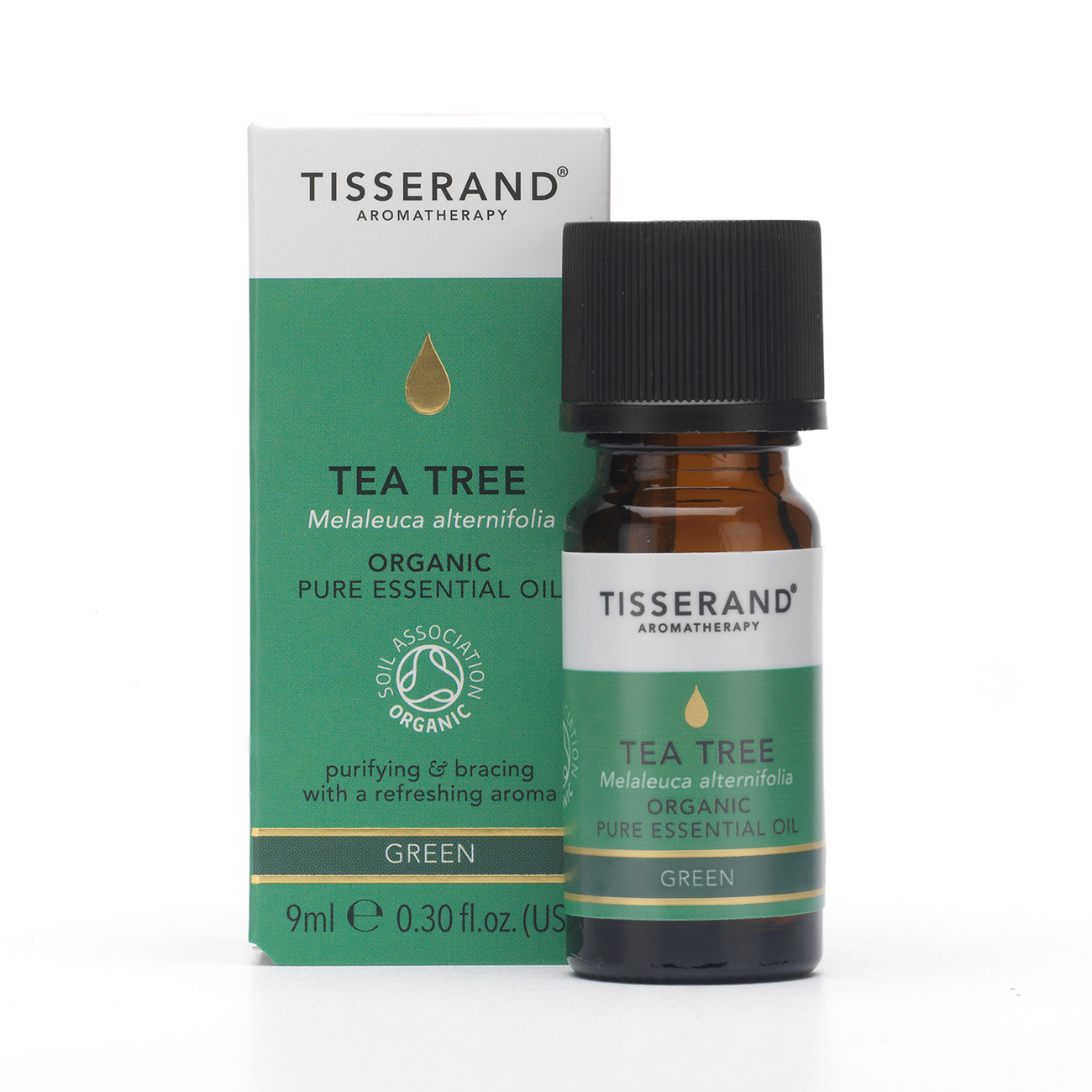 Tea Tree Essential Oil 9ml_Organic_Out of Box_1300x1300_web Óleo Essencial de Tea Tree Orgânico 9ml Tisserand (Melaleuca) - Imagem 1