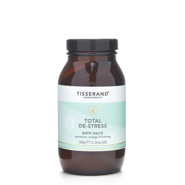 SAIS DE BANHO TOTAL DE-STRESS 350GR TISSERAND (BATH SALTS - GERÂNIO, LARANJA E NOZ MOSCADA)